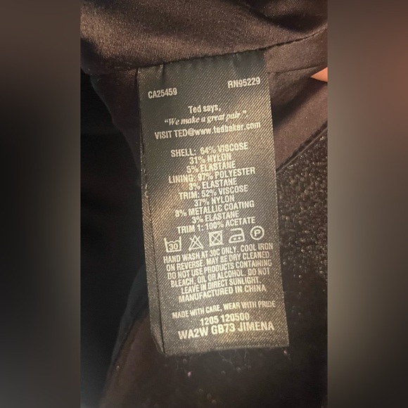 Ted Baker Black Jimena Sleeveless Fit & Flare Dress, Size 0 (XXS) - Picture 7 of 9